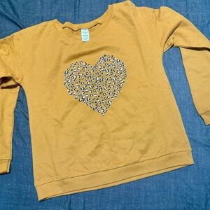 Carter's Mustard Heart Sweatshirt
